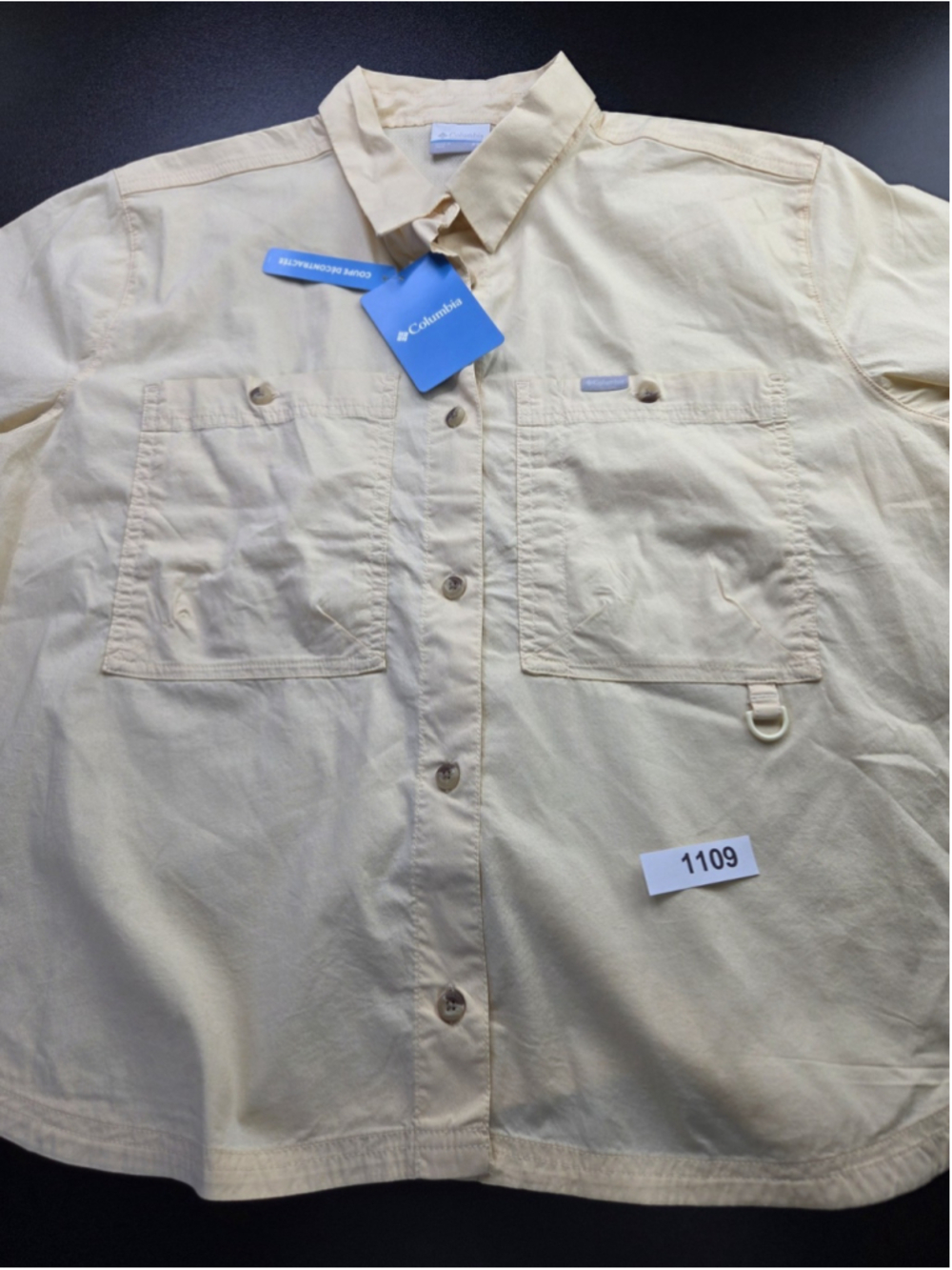 Columbia PFG Vented Fishing Shirt XXL NWT #1109 Omni-Shade Yellow Button Front